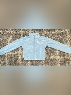 Forever 21 Hello Kitty And Friends Angel Velour Full Zip Jacket Blue Size S